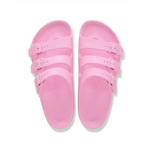 כפכף BIRKENSTOCK FLORIDA לבן מידות 36-41 לנשים בגוון ורוד פלטפורמה