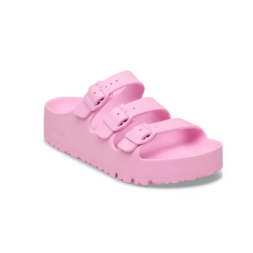 כפכף BIRKENSTOCK FLORIDA לבן מידות 36-41 לנשים בגוון ורוד פלטפורמה