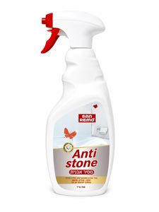 San Remo Anti Stone – מסיר אבנית עוצמתי לניקוי חדרי אמבטיה, ברזים ומקלחונים 750 מ"ל