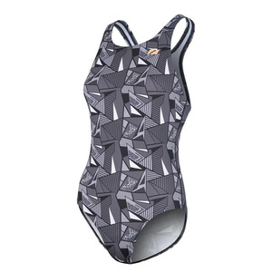 בגד ים נשים ZONE3 OWS RENEW CLASSIC WOMAN COSTUME אפור טכני מנדף ועמיד לכלור