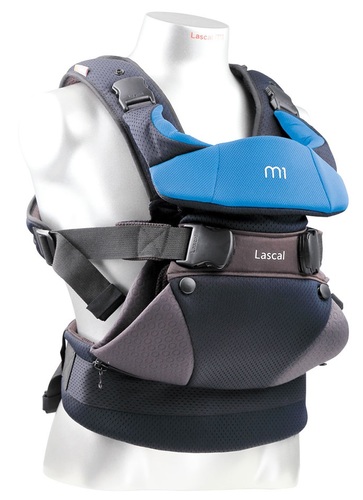 מנשא לתינוק עם 3 תנוחות נשיאה M1 צבע שחור/כחול