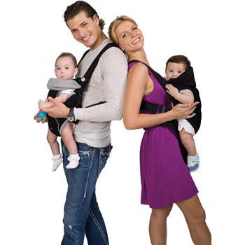 מנשא לתינוק עם 3 תנוחות נשיאה M1 צבע שחור/כחול