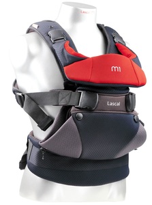 מנשא לתינוק עם 3 תנוחות נשיאה M1 צבע שחור/אדום