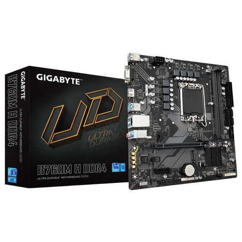לוח למעבדי אינטל | Gigabyte B760M H | DDR4 Micro | Atx | LGA1700