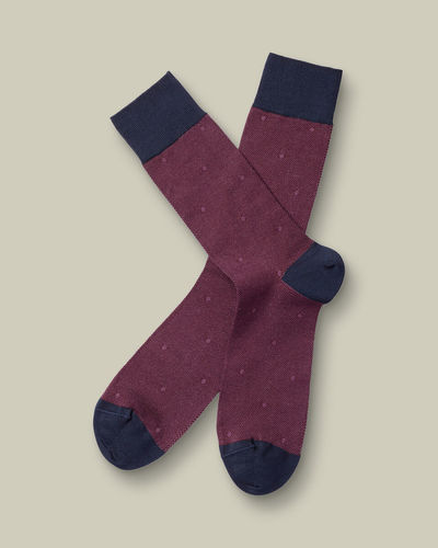 זוג גרביים Dark pink spot 