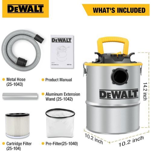 שואב חבית ממתכת 15 ליטר DeWalt DXV15A