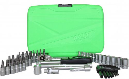 סט בוקסות מקצועי BOLT SWS1448 - 48 חלקים עם בוקסות CR-V, מפתח ראצ'ט 72 שיניים, ביטים מגוונים ומוטות הארכה לעבודות מכניות מקצועיות