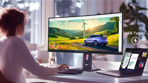 מסך מחשב Lenovo ThinkVision P34WD-40 34' | 3440x1440 USB-C