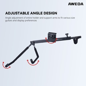 מתקן תליית גיטרות לקיר מחורץ Slat Wall מתכוונן - AWEDA DIS-S-GUH-70A