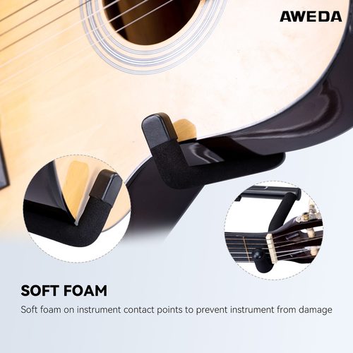 מתקן תליית גיטרות לקיר מחורץ Slat Wall מתכוונן - AWEDA DIS-S-GUH-70A