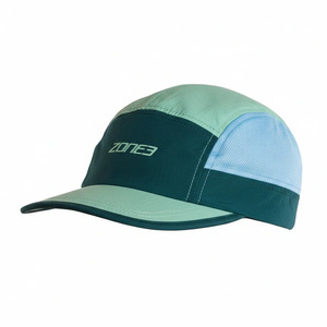 כובע ריצה 5 פאנלים ZONE3 LIGHTWEIGHT 5 PANEL RUNNING CAP ירוק-תכלת קליל ומאוורר ביותר