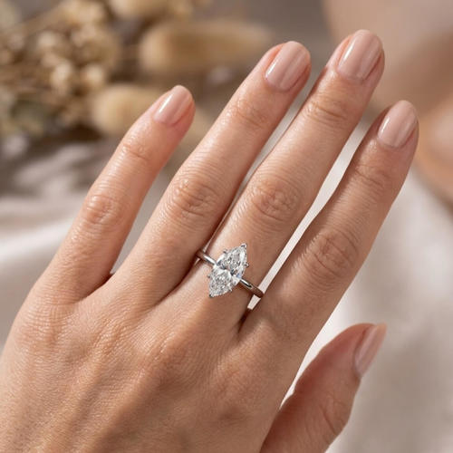 טבעת יהלום מרקיזה 1.0CT זהב 14K
