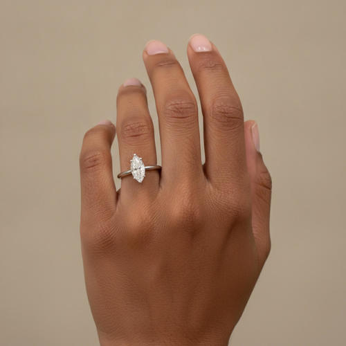 טבעת יהלום מרקיזה 1.0CT זהב 14K