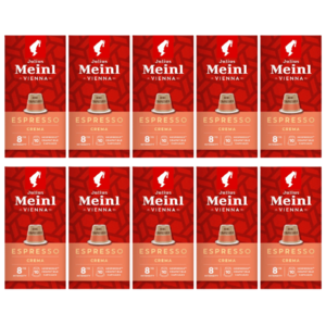100 קפסולות יוליוס מיינל #8- Julius Meinl espresso crema, למכונת נספרסו