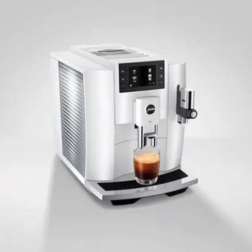 מכונת קפה יורה JURA E8 דור 4 לבנה + 6 ק