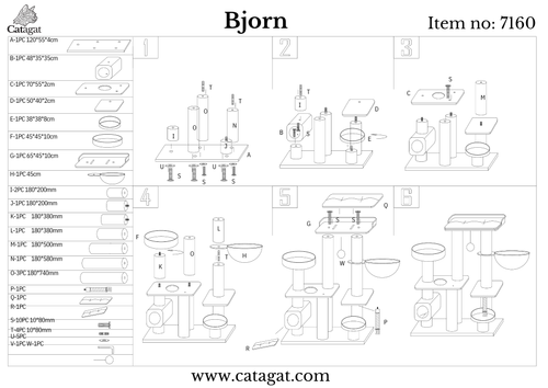 מתקן גירוד קטגט ביורן לחתול 7160 Catagat Bjorn