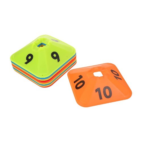 סט כיפות סימון מרובעות וממוספרות 1-10