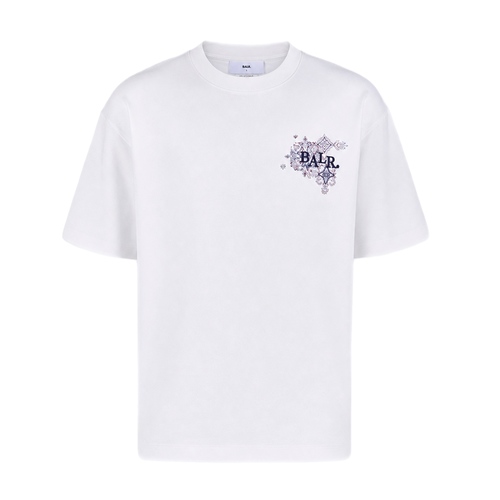 חולצה BALR מידות XS-XXL לגברים בגוון לבן עם גרפיקה