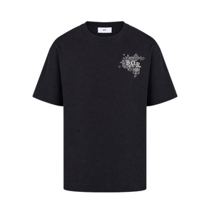חולצה BALR מידות XS-3XL לגברים בגוון שחור עם הדפס לבן