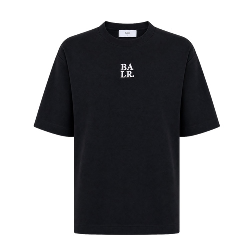חולצה BALR מידות XS-3XL לגברים בגוון שחור עם כיתוב