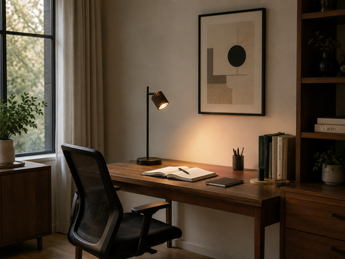 מנורת שולחן בעיצוב חריצים וינטאג'