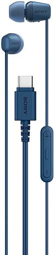 אוזניות תוך אוזן חוטיות עם מיקרופון Sony USB-C IER-EX15C - צבע כחול
