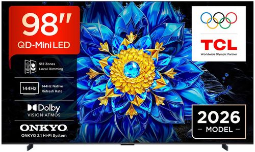 טלוויזיה 98 אינץ TCL 98P8L QD-Mini AI Android TV 4K SMART