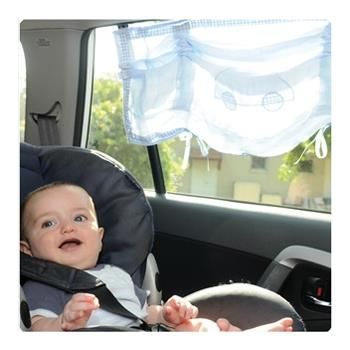 צלון בד לרכב - ורוד פרח