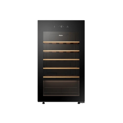 מקרר יין 34 בקבוקים Haier דגם HWS34GGH1 - צבע שחור עם דלת זכוכית