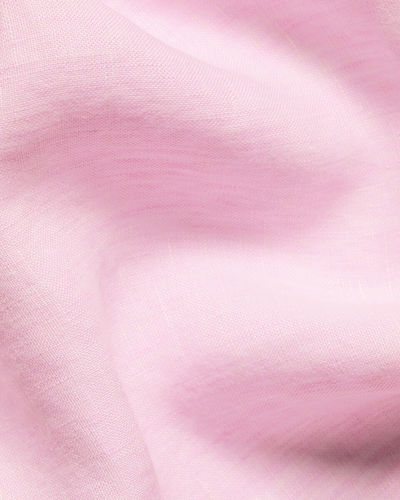 חולצת פשתן ורודה גזרה קלאסיק -Pink pure linen classic fit shirt