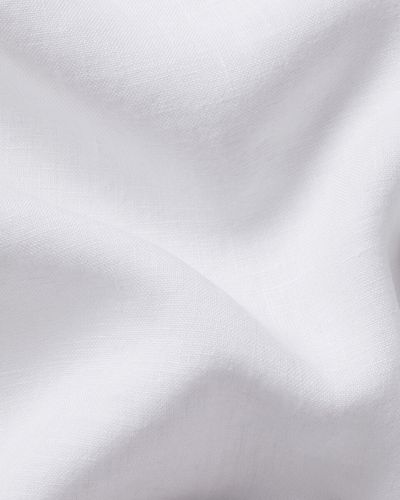 חולצת פשתן לבנה גזרה סלים -White pure linen Extra slim fit shirt