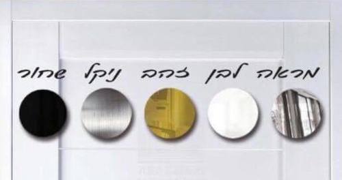 שלט שם משפחה לדלת עם כתר