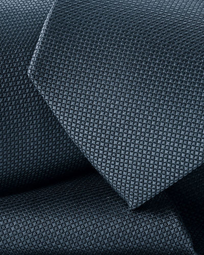 עניבה - Airforce textured blue silk tie