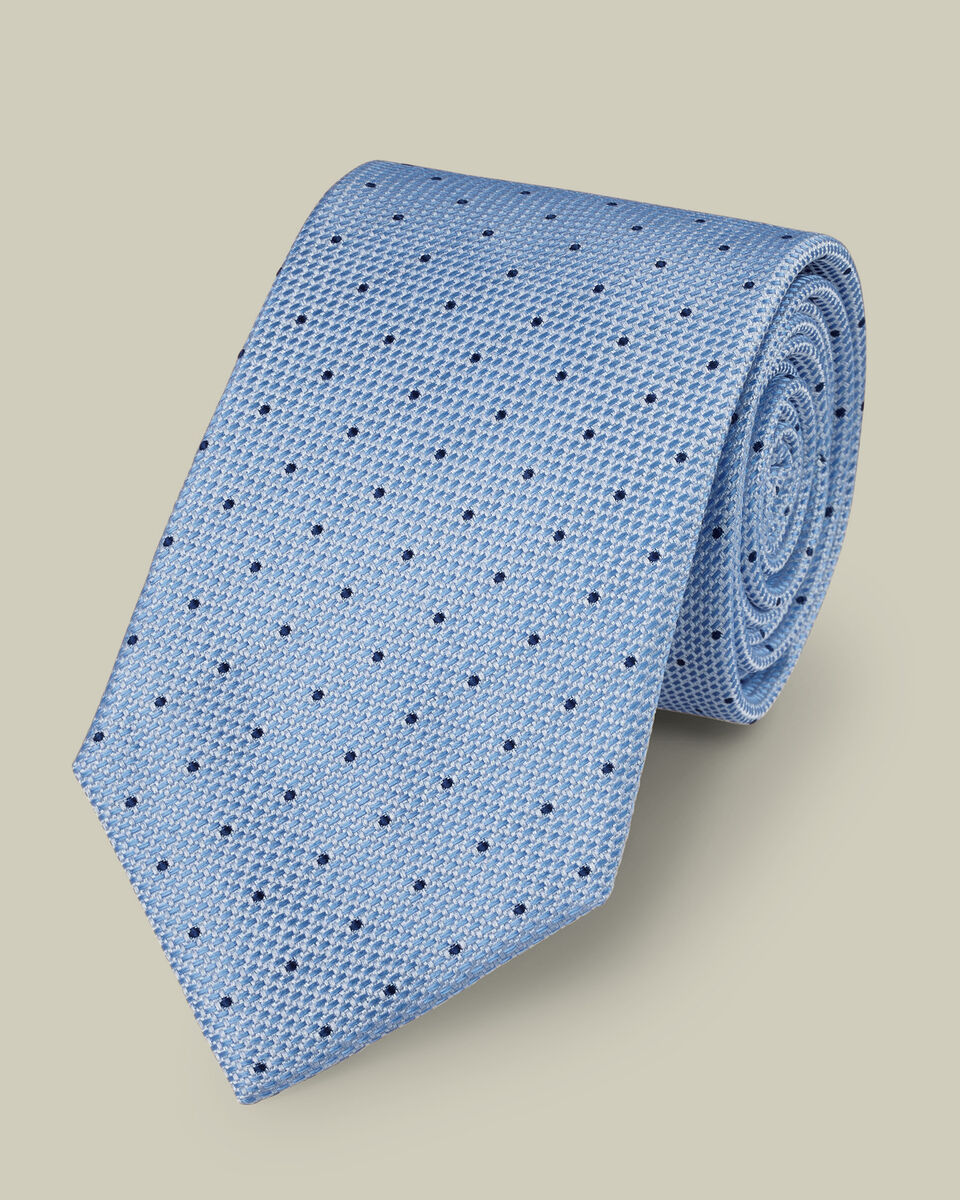 עניבה - Sky and french blue spot tie