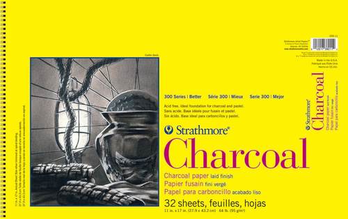 בלוק Charcoal נייר לפחם + ספירלה | סדרה 300 Strathmore