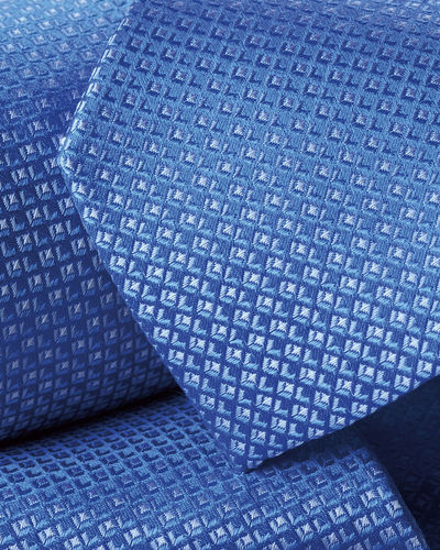 עניבה - Cornflower blue silk semi plain tie
