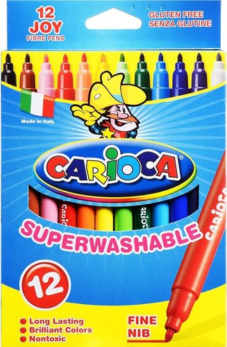  סט 12 טוש קריוקה CARIOCA ראש דק 