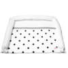 משטח החתלה לשידה - שחור לבן כוכבים