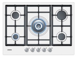 כיריים גז סימנס זכוכית לבנה דגם EC712QB90Y