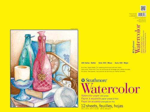 בלוק Watercolor לציור מים 12 דף | סדרה 300 - Strathmore