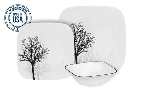 סט 18 חלקים מרובע טימבר שאדוס | Corning Ware Timber Shadows