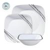 סט צלחות 12 חלקים מרובע סימפל סקצ' | Corning Ware Simple Sketch