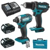 סט 18V מקדחה + אימפקט DLX2246MX1 סוללות 4AH