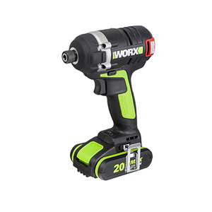 מברגת אימפקט 20V מנוע נטול פחמים + שתי סוללות 2Ah ומטען מהיר Worx