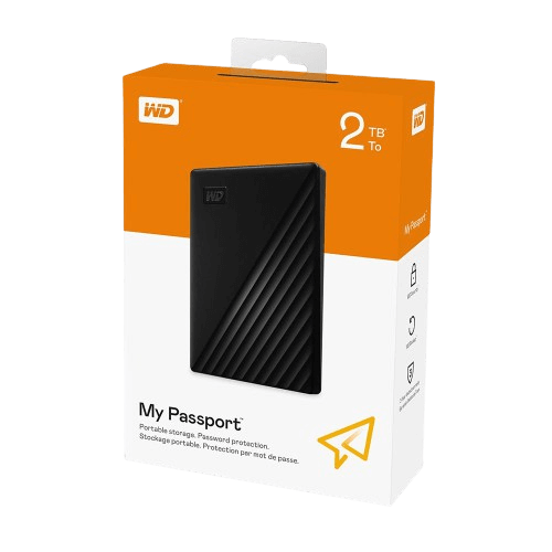 כונן חיצוני Western Digital WDBYVG0020BBK 2TB MY PASSPORT שחור