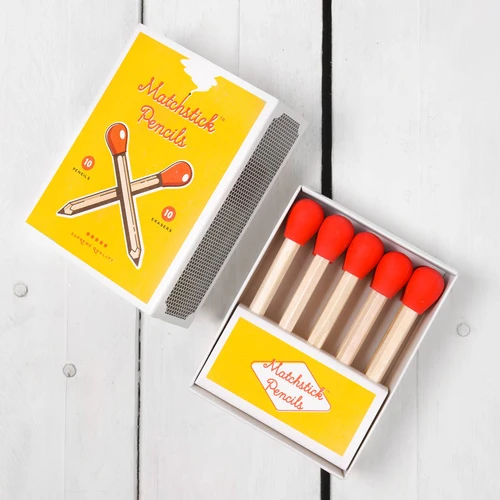 עפרונות בקופסת גפרורים Matchstick Pencils