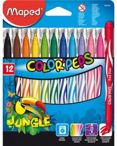 12 טושים צבעוניים MAPED JUNGLE