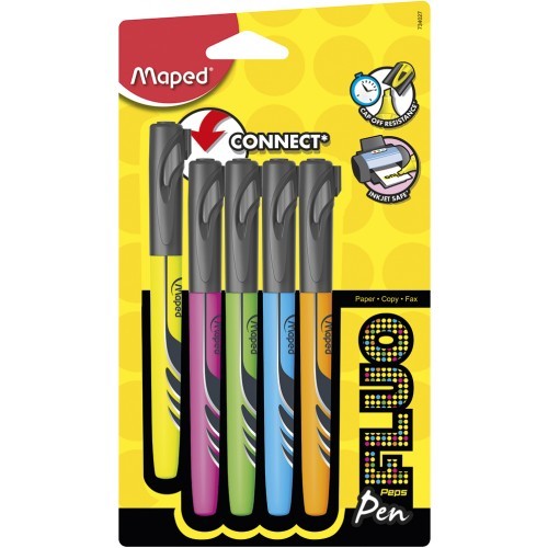 5 מדגישים דקים MAPED FLUO PEN