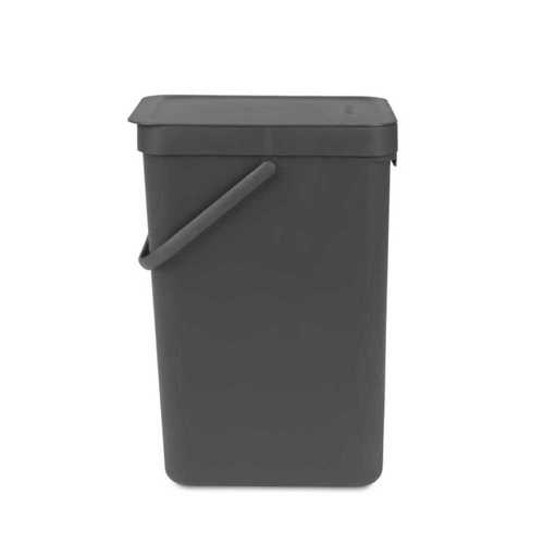 SORT & GO פח הפרדה 16 ליטר פלסטיק - אפור