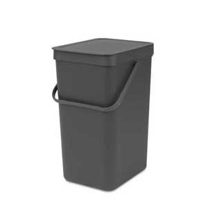 SORT & GO פח הפרדה 16 ליטר פלסטיק - אפור
